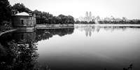 Central Park Reservoir Panorama B&W